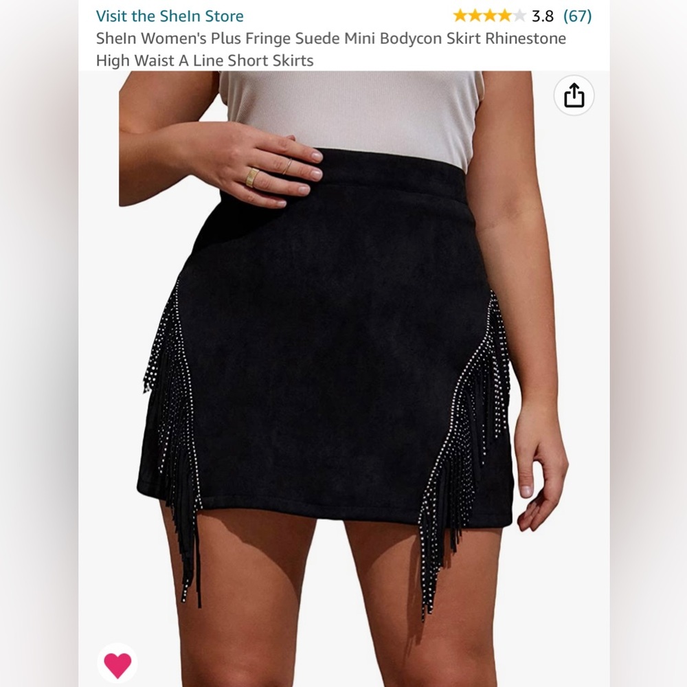 Fringe Suede Mini Skirt